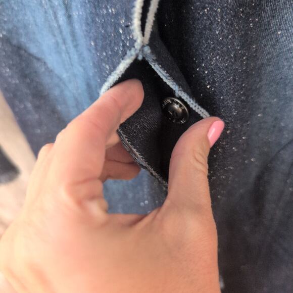 Y2K Younique Jeans Retro Sparkle Denim Maxi Dress Women's Large IndySleaze - Picture 4 of 8